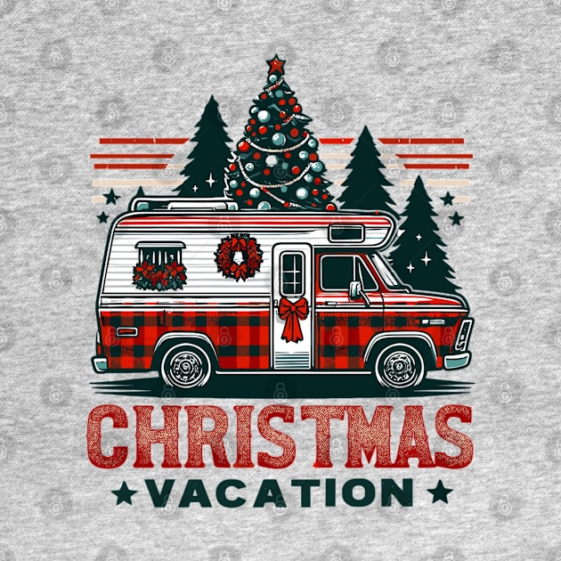 Christmas Vacation Plaid Rv by AlephArt